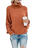 Asvivid Chunky Turtleneck Sweaters for Women Long Sleeve Knit Pullover Sweater Jumper Tops | Amazon (US)