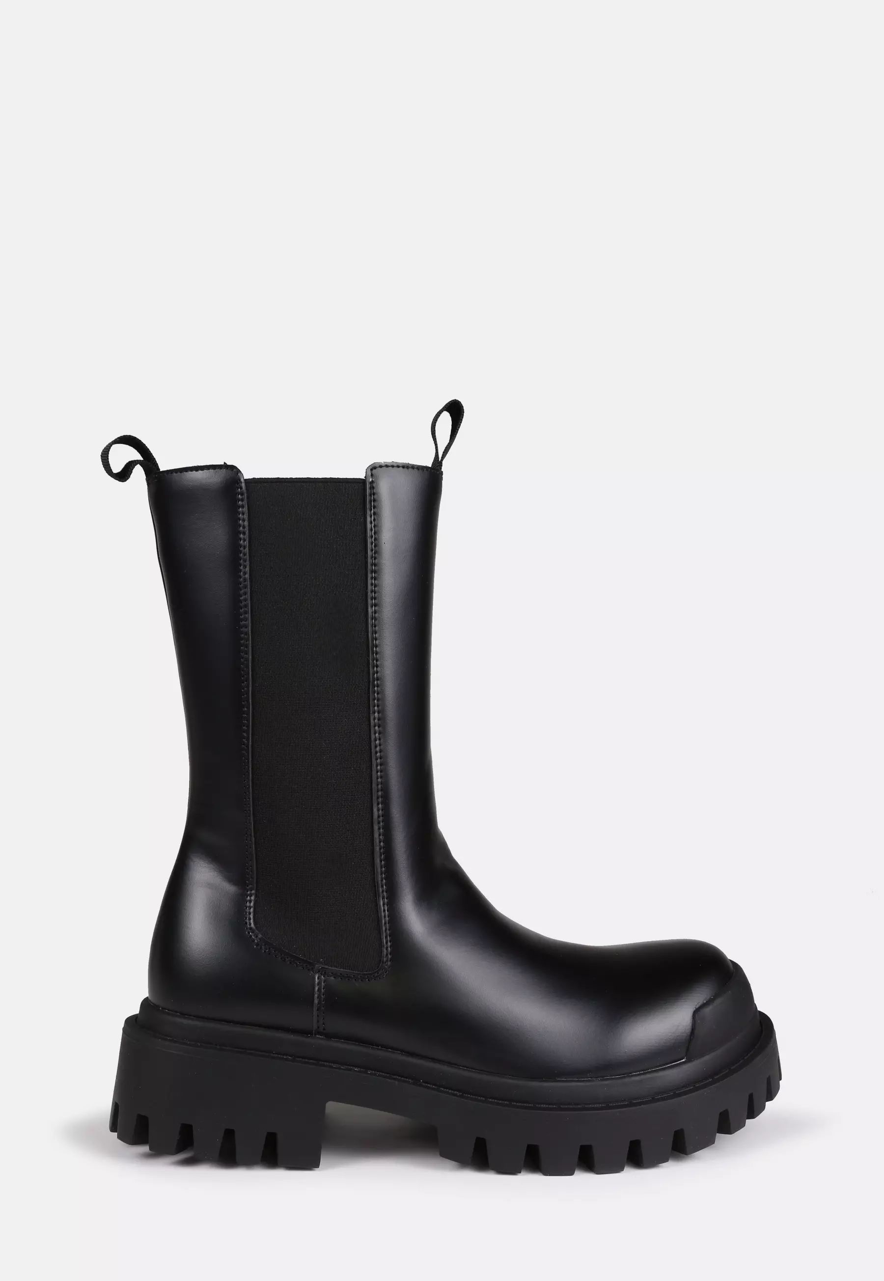 Missguided - Black Chunky Toe Cap Ankle Boots | Missguided (UK & IE)