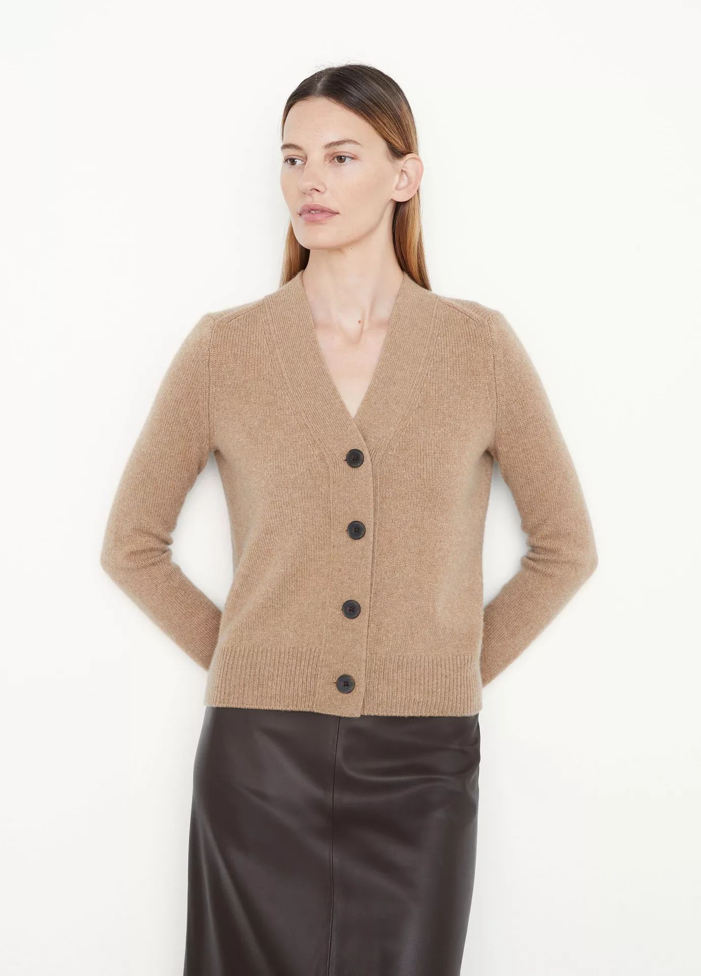 Cashmere Shrunken Button Cardigan | Vince LLC