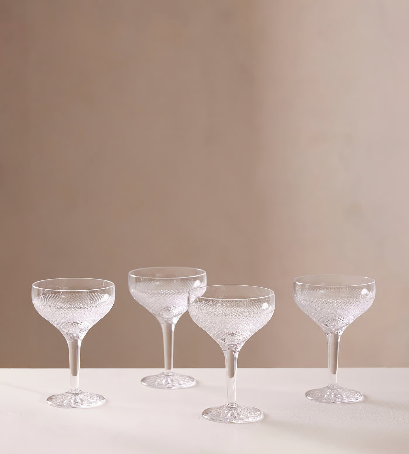 Huxley Cut Crystal Coupe Glass, Set of Four | Soho Home Ltd