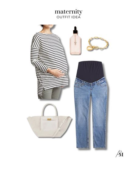Maternity outfit idea. I love this long too and Abercrombie jeans for a casual maternity look. 

#LTKBump #LTKSeasonal #LTKStyleTip