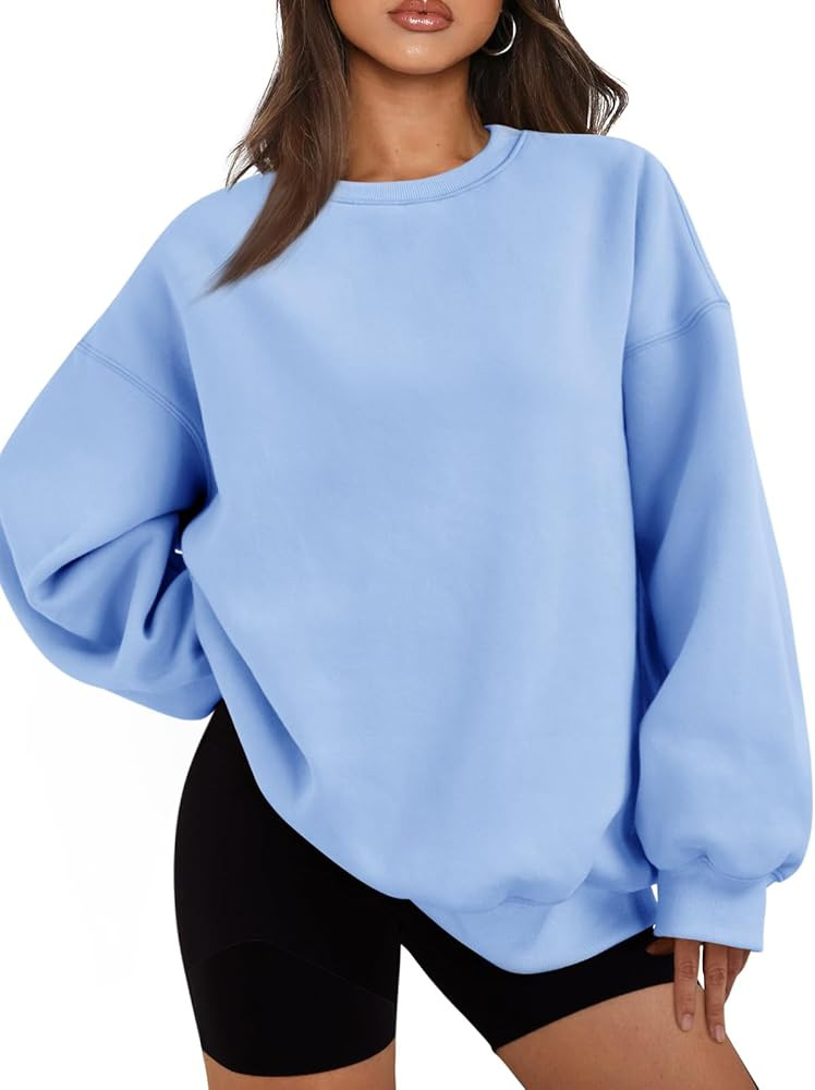 EFAN Womens Oversized Sweatshirts Hoodies Fleece Crewneck Sweaters Casual Tops Comfy Fall Fashion... | Amazon (US)