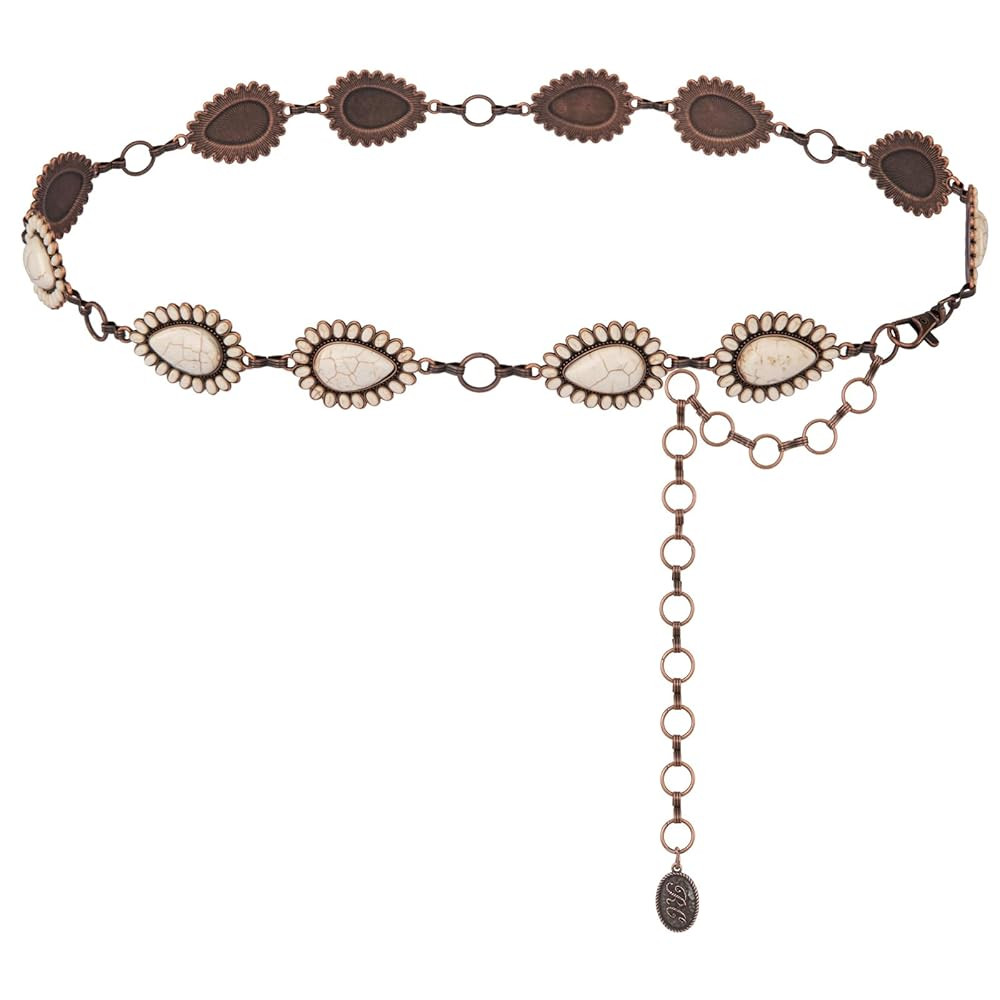Montana West Rustic Couture's Large Western Concho Metal Belts for Women Cowgirl | Amazon (US)