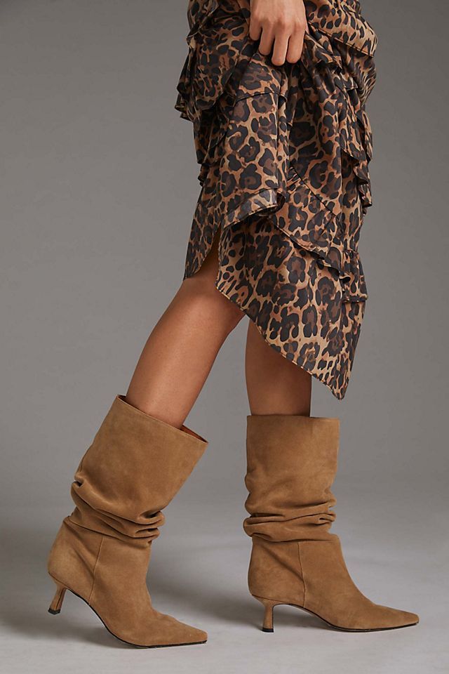 Pointed-Toe Scrunch Calf Boots | Anthropologie (US)