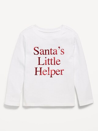 Long-Sleeve Holiday Graphic T-Shirt for Toddler Girls | Old Navy (US)