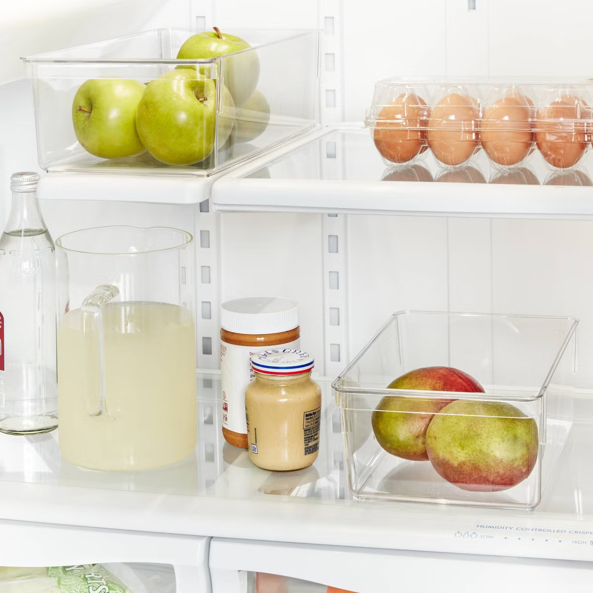 Medium Narrow Fridge and Pantry Organizer Bin - Brightroom™: Clear PETG, Freezer-Safe, Hand Was... | Target