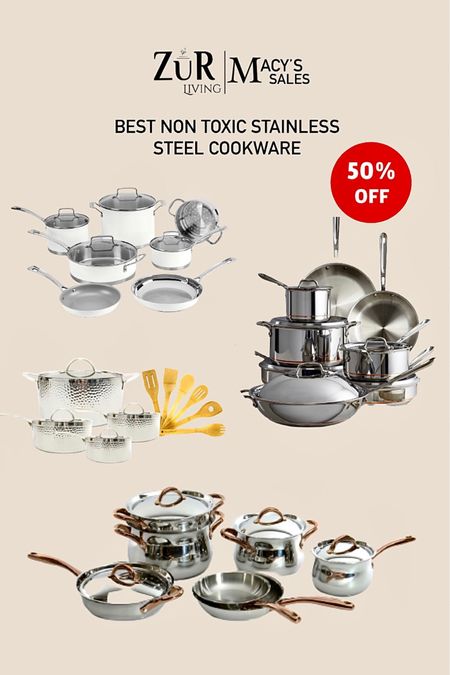 Extra 15% use: GIVE 
Best non toxic stainless steel cookware. 
Great time to take advantage of 50% OFF +EXTRA 15 % . 

#macyssale #salealert #kitchenessentials #cookware #stainlesssteel #nontoxic 

#LTKsalealert #LTKfamily #LTKhome