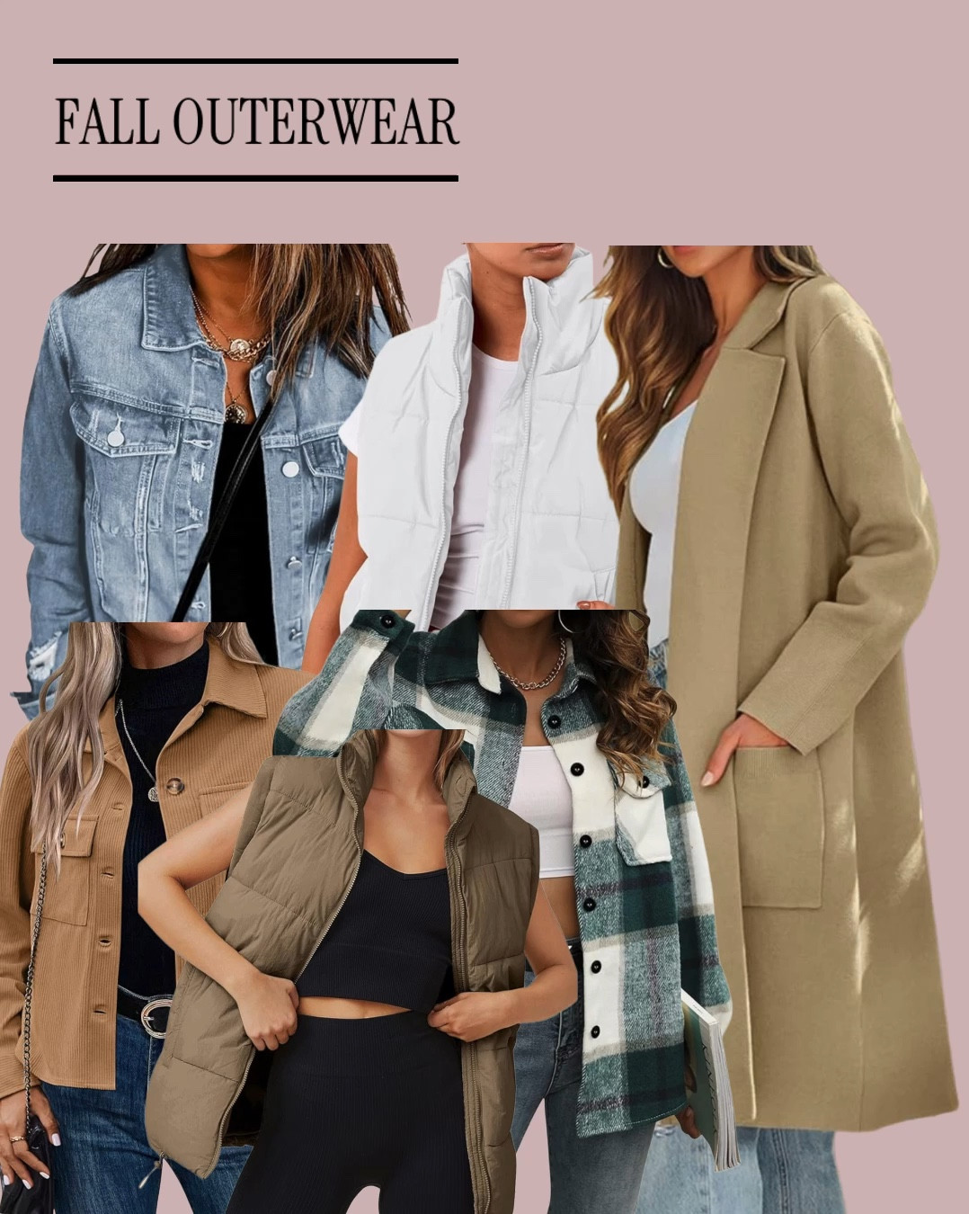 🍁 Fall Outerwear from Amazon 🍁

fall jacket, fall jackets, coatigans, cardigans, shackets, denim jacket, puffer vest, vest, vests, fall fashion 

#LTKStyleTip #LTKxPrimeDay #LTKFindsUnder50