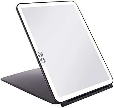 deweisn Folding Travel Mirror Lighted Makeup Mirror with 72 LEDs 3 Colors Light Modes USB Recharg... | Amazon (US)