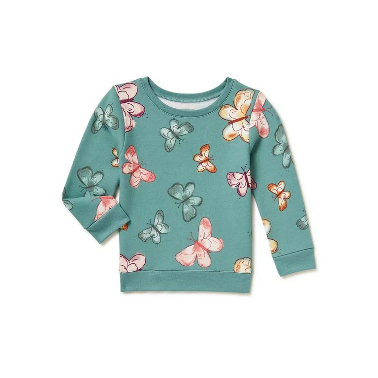 Garanimals Toddler Girls Long Sleeve Print Fleece Top, Sizes 2T-5T | Walmart (US)