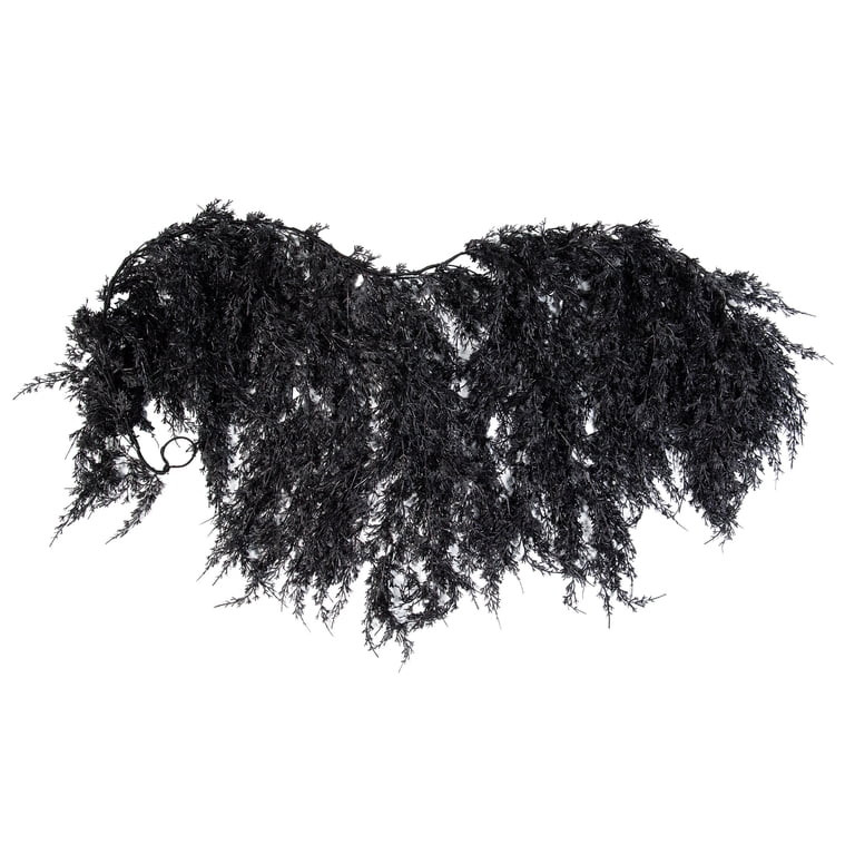 My Texas House Drapey Faux Cedar Garland, Black, 6' | Walmart (US)