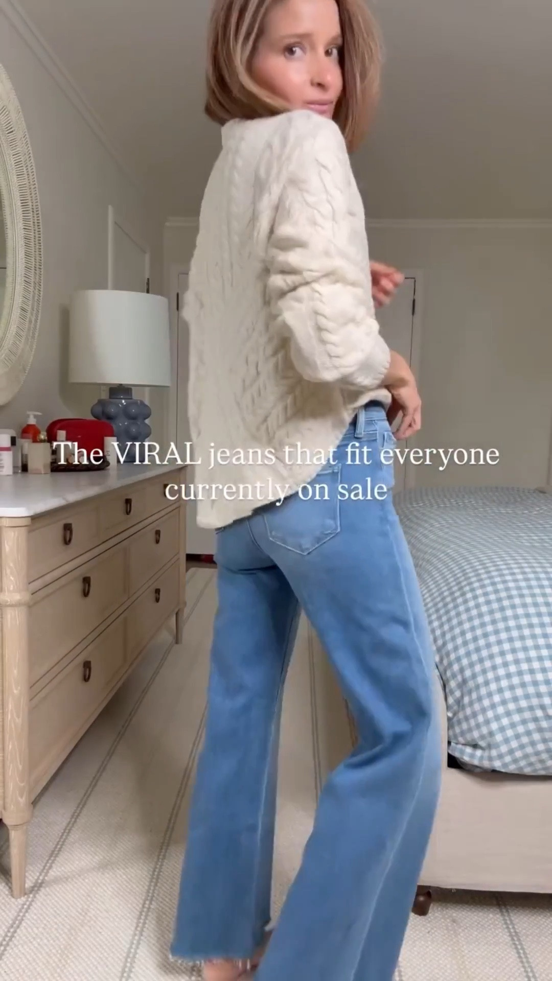 Had to try these viral jeans on for myself! 

PAIGE Anessa Wide Leg High Rise. Despite the fact that they’re stretchy and I don’t normally like a lot of stretch, I found these jeans to be one of the most flattering pairs out there.

They are extremely comfortable, have a slim wide leg (read: not too wide!), look great all day long and most importantly the fit is A+. 

They’re sold out at Anthro but linking some alt options some of which are also on sale. • Maeve Crew-Neck Cable Knit is a modern twist on a traditional cable knit that is so fun. Sold in ivory and berry red. Selling out fast! • Matisse Cleo Ankle Boot has western vibes but polished and beautiful. Pointed toe, nice mid height shaft and a beautiful heel • Liffner totes are selling out fast so added some alts as well  


❤️ Follow if you’re looking for easy everyday outfit inspiration! 

#outfitinspo #outfitoftheday #outfitideas #sundaybest #everydaystyle #ootd #fallstyle #falloutfitinspo #effortlessstyle #momstyle #classicstyle #closetstaples #styleblogger #realoutfitgram #fallfashion #outfitinspo #wardrobestaples 
#everydaystyle #falloutfit #classicstyle #ootdinspo #momstyle #whattowear
#momstyle #fallstyle #bestjeans #viraldenim #stylefashion #grwm

#LTKFindsUnder100 #LTKCyberWeek #LTKSaleAlert