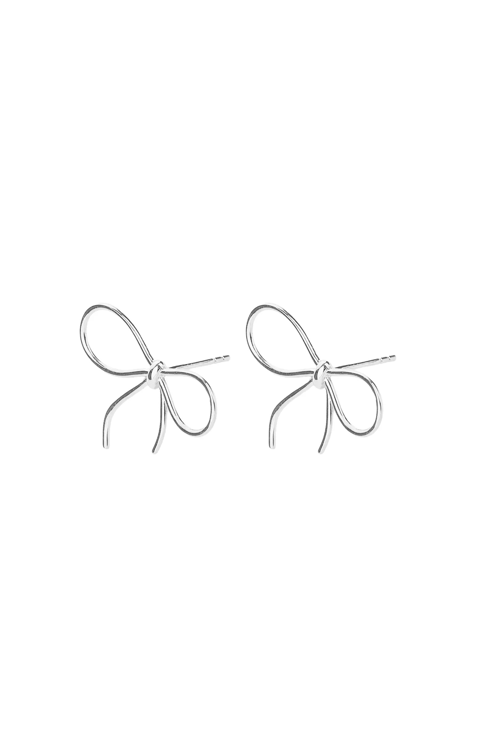 Sterling Silver 18k Gold Plated Colette Chic Ribbon Stud Earrings | Nordstrom
