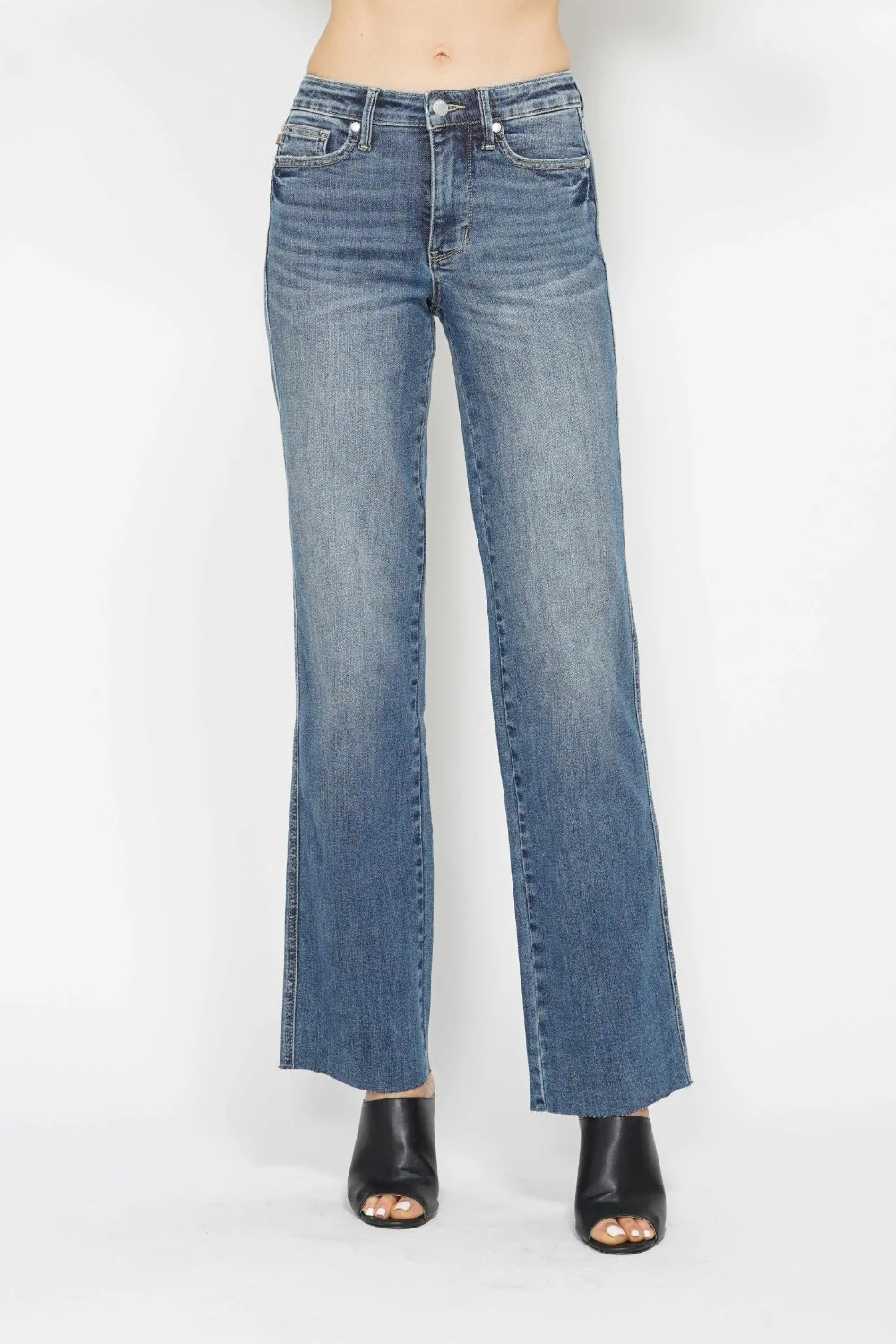 Judy Blue Full Size Tummy Control Straight Jeans | 0 | Casual Chic Boutique