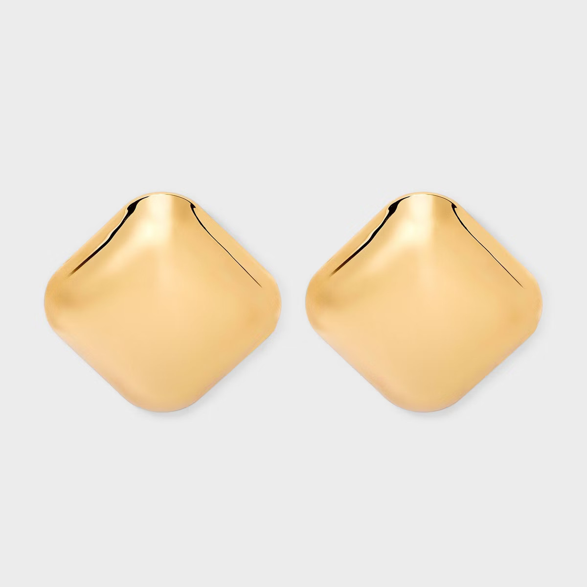 Square Domed Earrings - A New Day™ Gold | Target