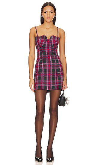 Joi Mini Dress in Pink Multi Plaid | Revolve Clothing (Global)