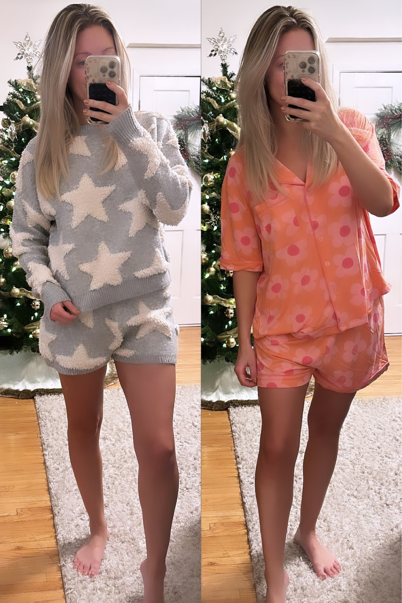 Nothing makes me happier than a matching set! Do you like the ⭐️ or 🌸 set better? 

Star set: size up 1! Wearing mediums 

Flower set: TTS! Wearing smalls (pants available as well ☺️)  

#LTKSeasonal #LTKGiftGuide #LTKfindsunder50