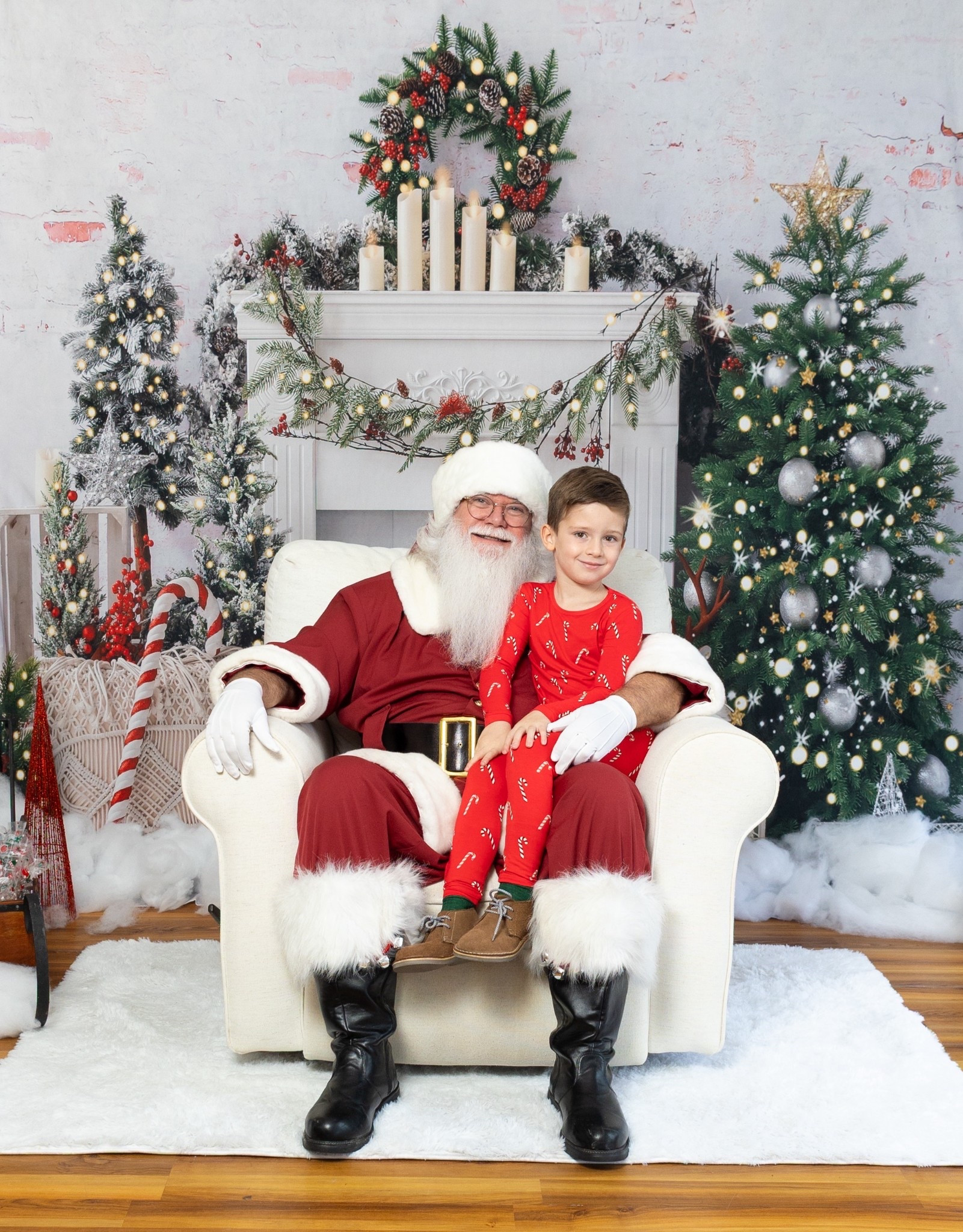 Photos with Santa - I’m in love! Bobo is wearing Kyte Baby Long Sleeve Pajamas in Candy Cane 
Christmas | Holidays matching pajamas 

#LTKHoliday #LTKGiftGuide #LTKootd