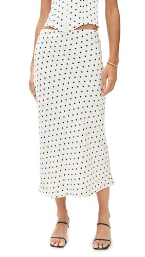 Runaway the Label Women's Karlita Midi Skirt, White Polka, S | Amazon (US)