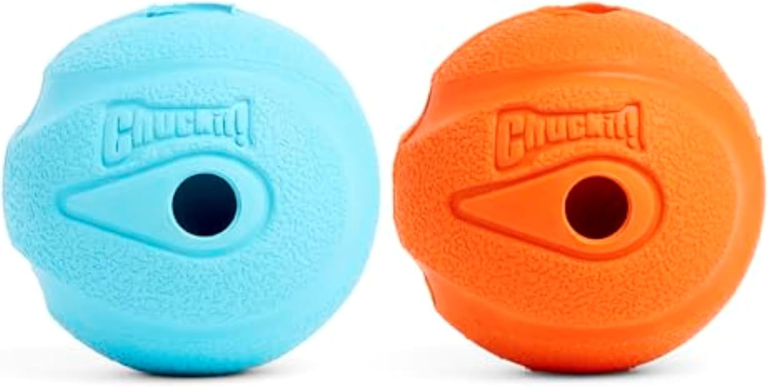 Chuckit! The Whistler Ball Dog Toy, Medium 2.5in, Multicolor, 2 Pack | Amazon (US)