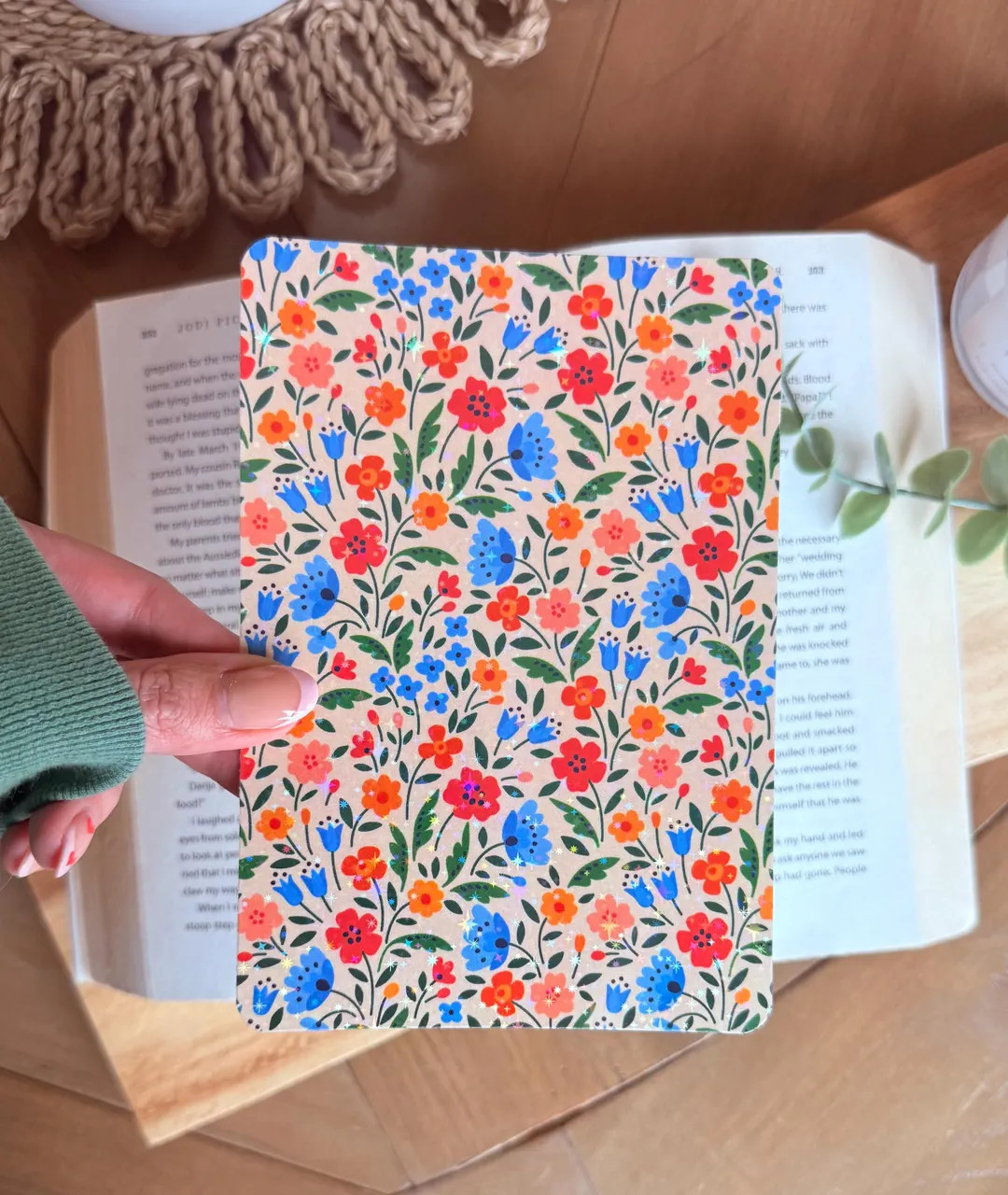 Floral Kindle Insert for Kindle Clear Case, Holographic Kindle Skin Paperwhite, Case for Kindle f... | Etsy (US)