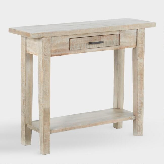 Leigh Whitewash Reclaimed Wood Console Table | World Market
