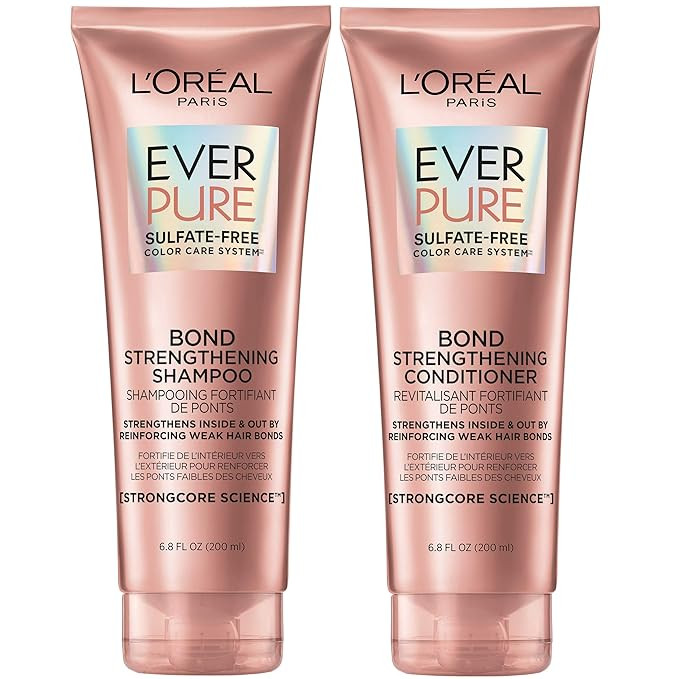 L'Oreal Paris EverPure Bonding Shampoo and Conditioner Kit for Color-Treated Hair, 6.8 Ounce (Set... | Amazon (US)
