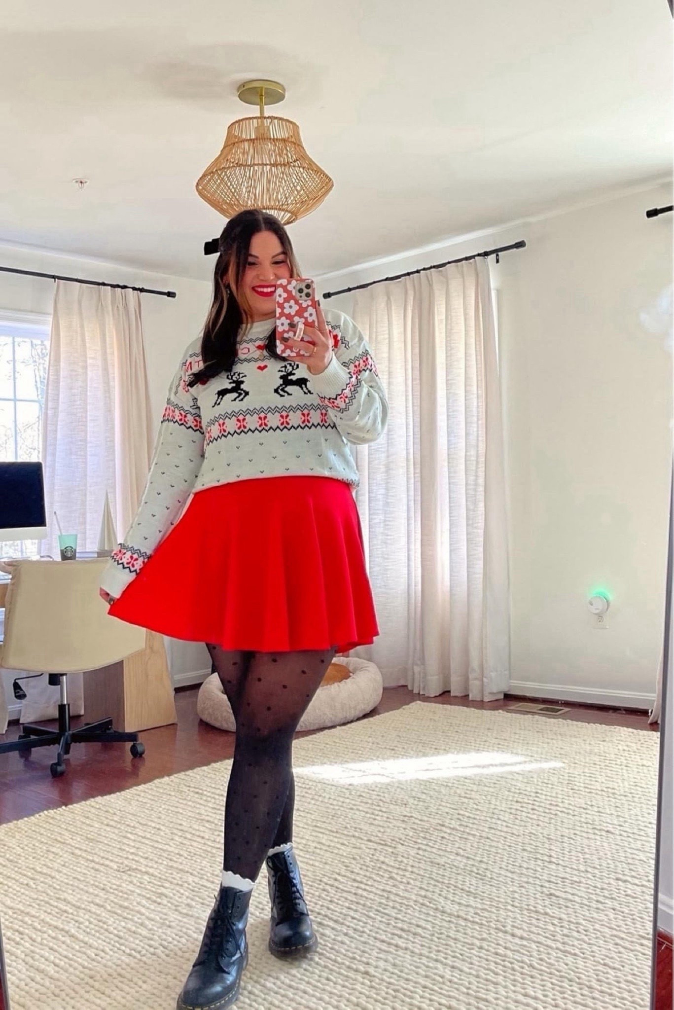 Midsize holiday outfit! 
Bralette - size M/L 
Sweater / Skort - size XL 
Boots - size 9 (run big, size down) *similar bow



#LTKootd #LTKMidsize #LTKHoliday