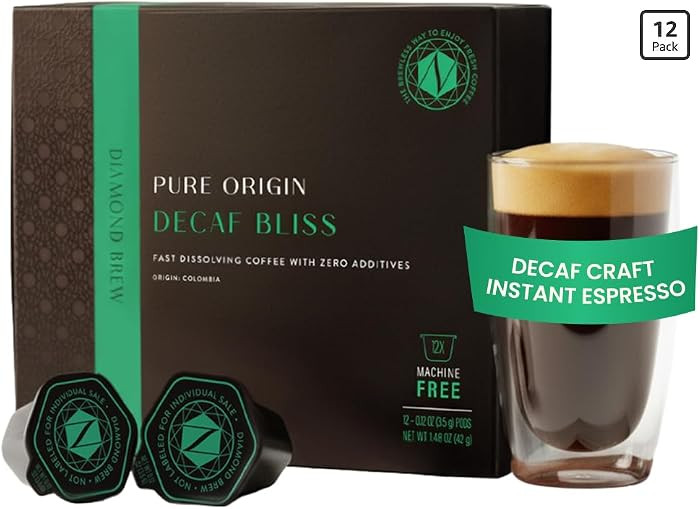 Luxury Instant Espresso - Decaf, Hot or Iced Instant Coffees, Cold Brew Coffee, Double Shot Espre... | Amazon (US)