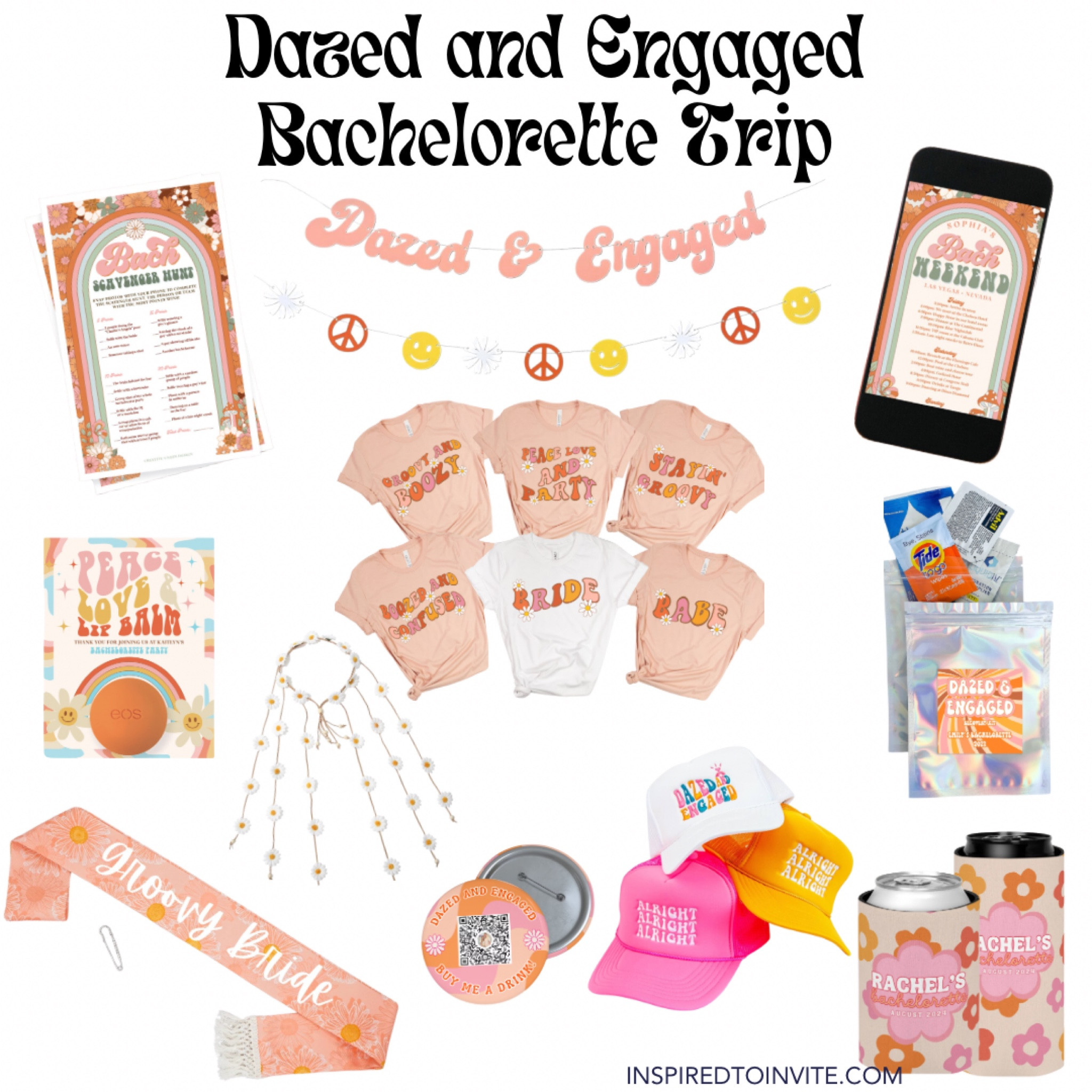Dazed and engaged bachelorette party trip ideas #BacheloretteParty #DazedAndEngaged #GroovyBacheloretteParty #70sBacheloretteParty #60sBacheloretteParty #BachelorettePartyIdeas #BacheloretteTrip #BacheloretteThemes #BachelorettePartyThemes #BacheloretteTripThemes

#LTKParties