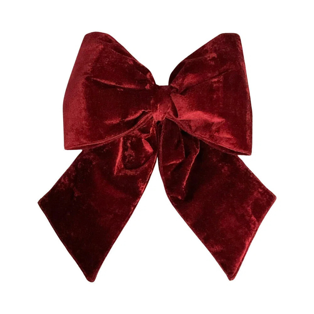 The Holiday Aisle® 12" x 15" Plush White Velvet Christmas Bow | Wayfair North America