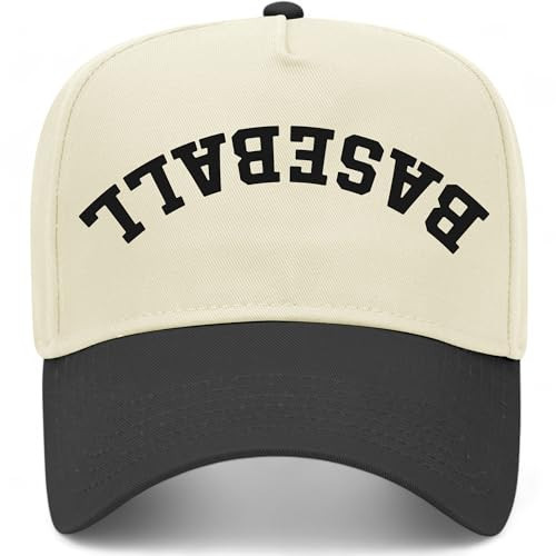 Baseball Upside Down Reversed Vintage Trucker Hat | Premium Snapback Baseball Hat for Men & Women (US, Alpha, One Size, Black/Natural) | Amazon (US)