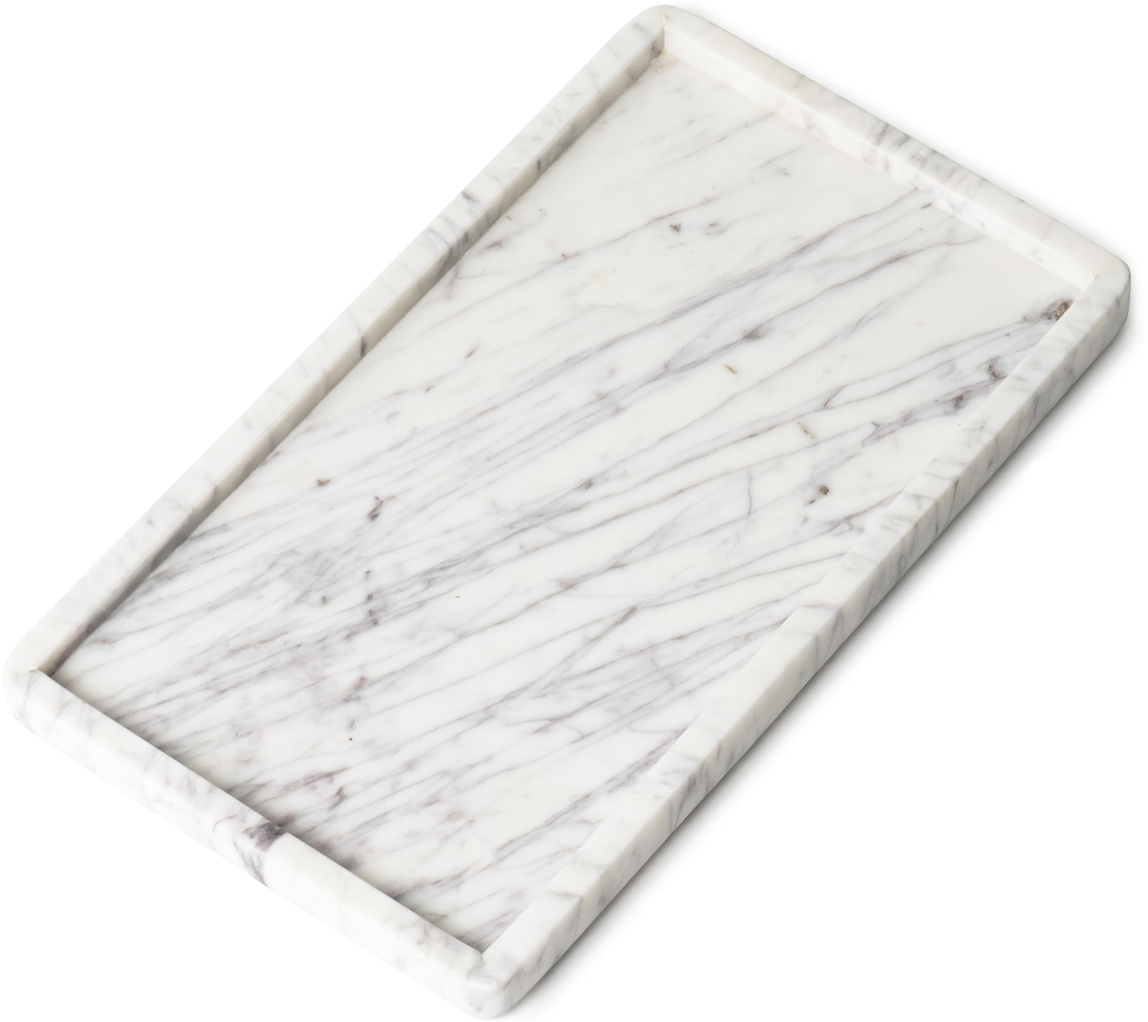 Cork & Mill Marble Tray for Bathroom Countertop, Kitchen Counter, or Catchall - 13" x 7½" Large ... | Amazon (US)