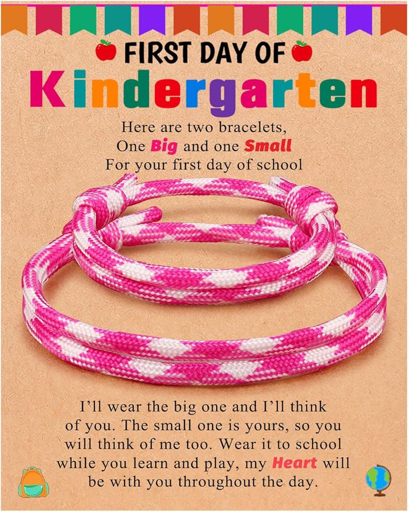 PINKDODO First Day of School Bracelet Mommy and Me Bracelets Mother Son Back to School Gifts | Amazon (US)