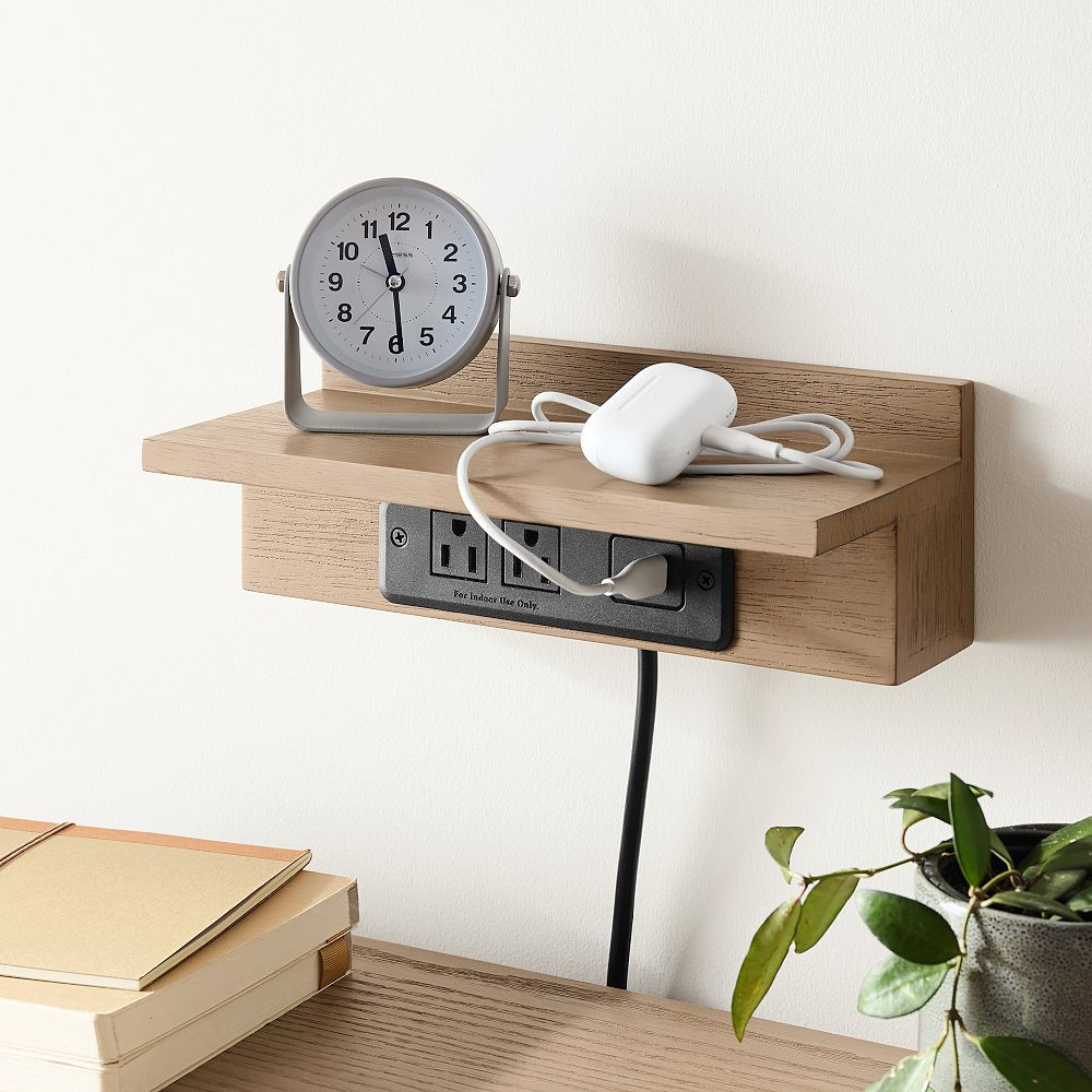 No Nails Mini Plug In Ledge with USB A/C (11.75") | Pottery Barn Teen