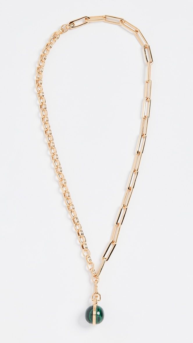 Gold Deconstructed Axiom Malachite Chain Necklace | Shopbop