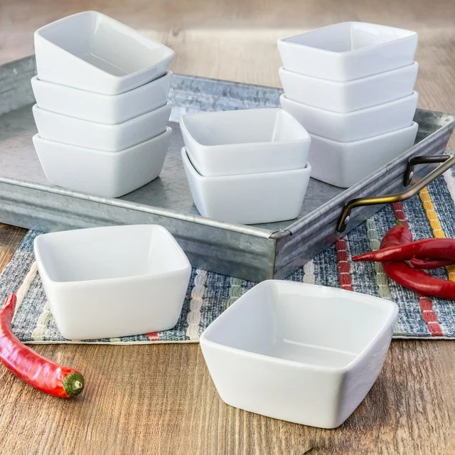 Better Homes & Gardens White Porcelain Square Dipped Bowl - Walmart.com | Walmart (US)