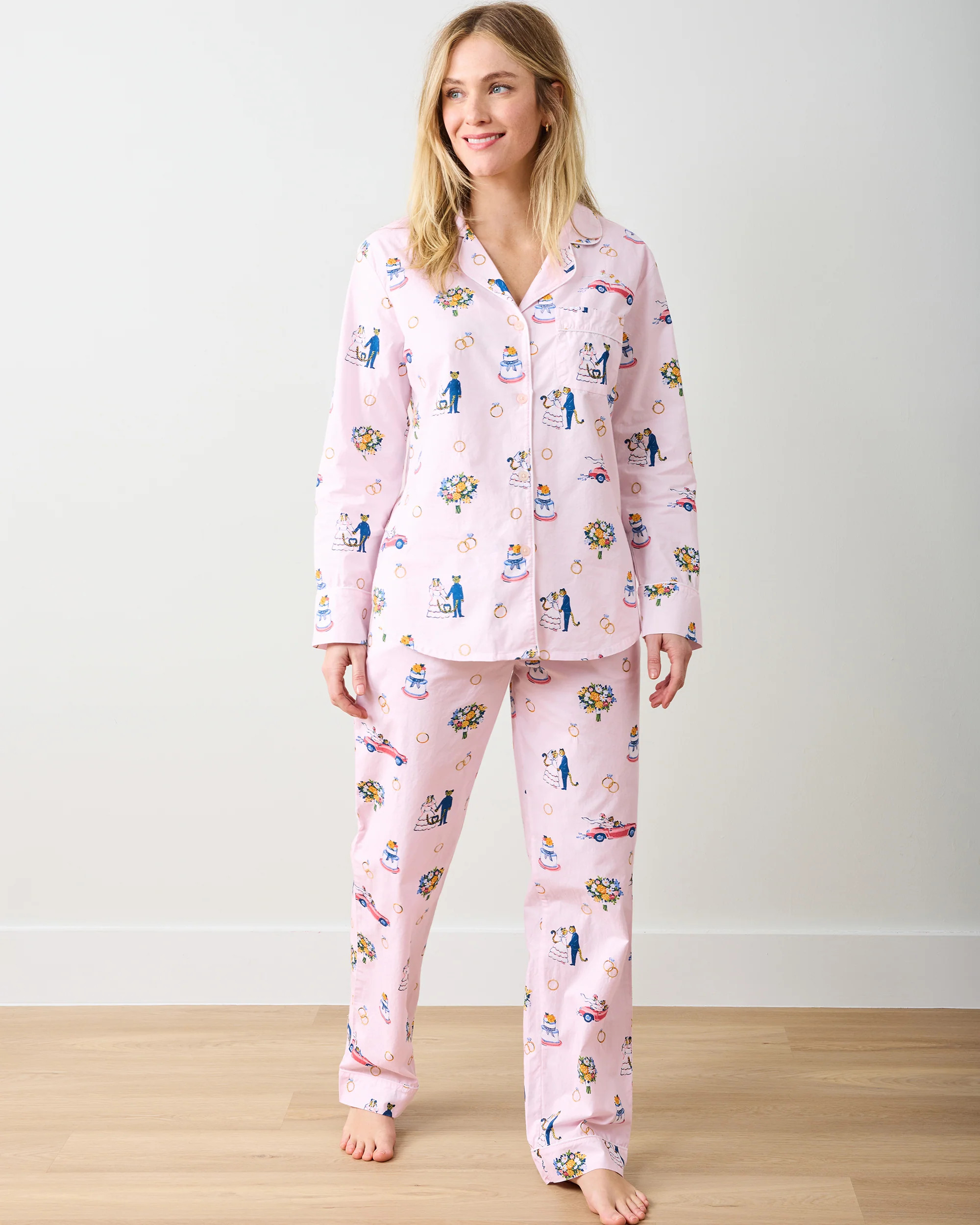 Happily Ever After - Women's Organic Cotton Long PJ Set - Blush | Printfresh