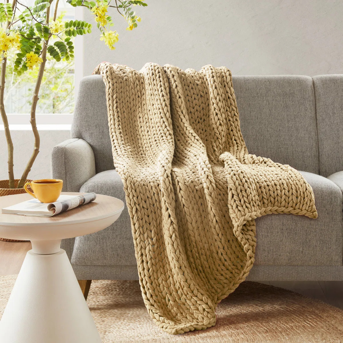 Madison Hand Made Chunky Double Knit Throw Blanket | Wayfair North America
