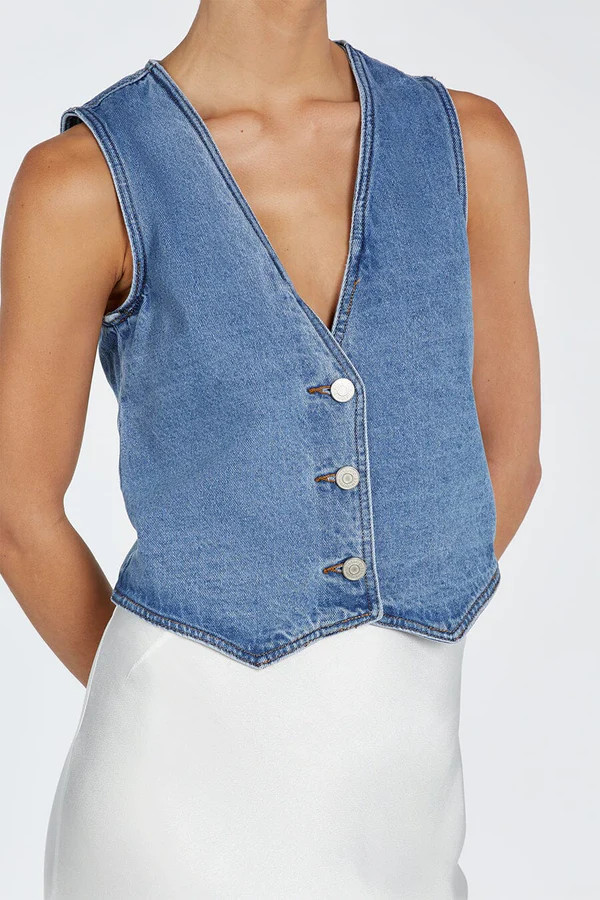 LENNON VINTAGE BLUE DENIM VEST | DISSH