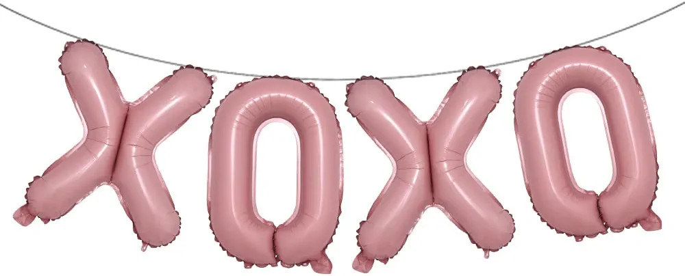 Globos de aluminio XOXO de 16 pulgadas con letras de aluminio para boda, compromiso, día de San ... | Amazon (US)