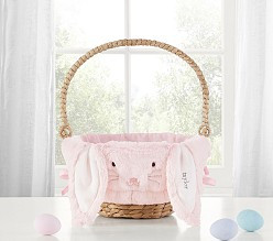 Long Ear Fur Bunny Easter Basket Liners | Pottery Barn Kids