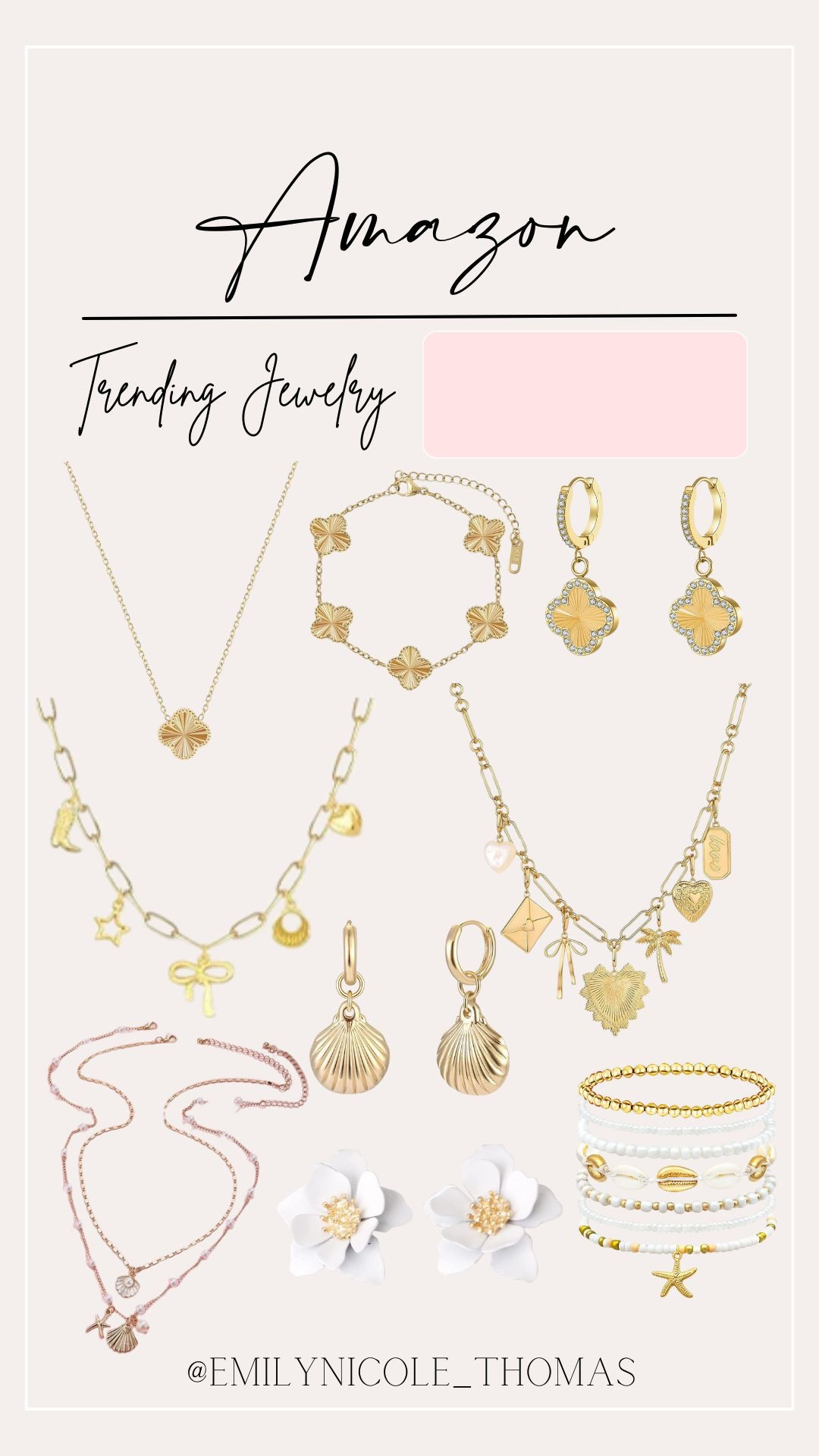 Trendy jewelry on Amazon ✨

Amazon, Amazon finds, Amazon deals, spring jewelry, summer jewelry, beach jewelry, clover jewelry, Van Cleef dupes, & gold jewelry 

#LTKStyleTip #LTKSaleAlert #LTKFindsUnder50