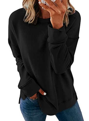 Dokotoo Women's Casual Crew Neck Sweatshirt Loose Soft Long Sleeve Pullover Tops | Amazon (US)