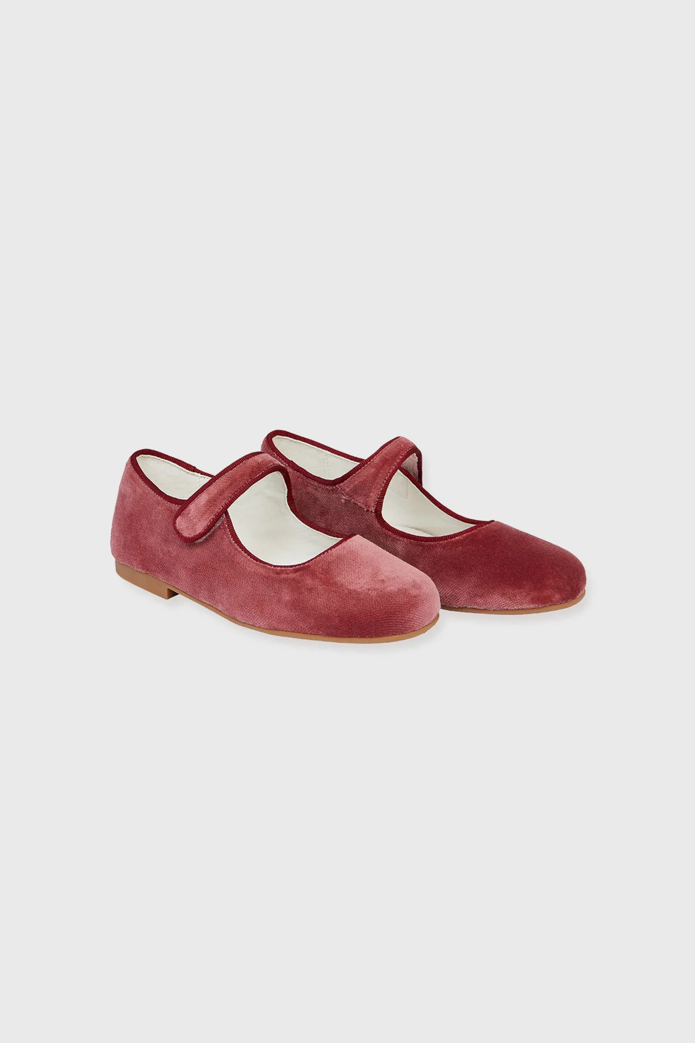 Dusty Pink Girl Velvet Mary Janes | Tuckernuck (US)