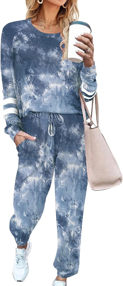 Ekouaer Sweatsuits Womens Loungewear Set Tracksuit Long Sleeve Pajamas Set with Pockets 2 Piece O... | Amazon (US)