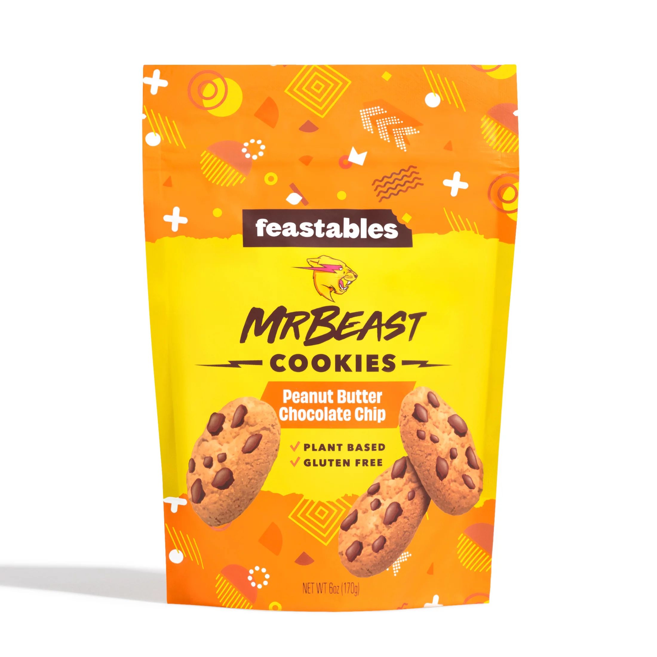(2 pack) Feastables Mr Beast Peanut Butter Chocolate Chip Cookies, 6 oz | Walmart (US)