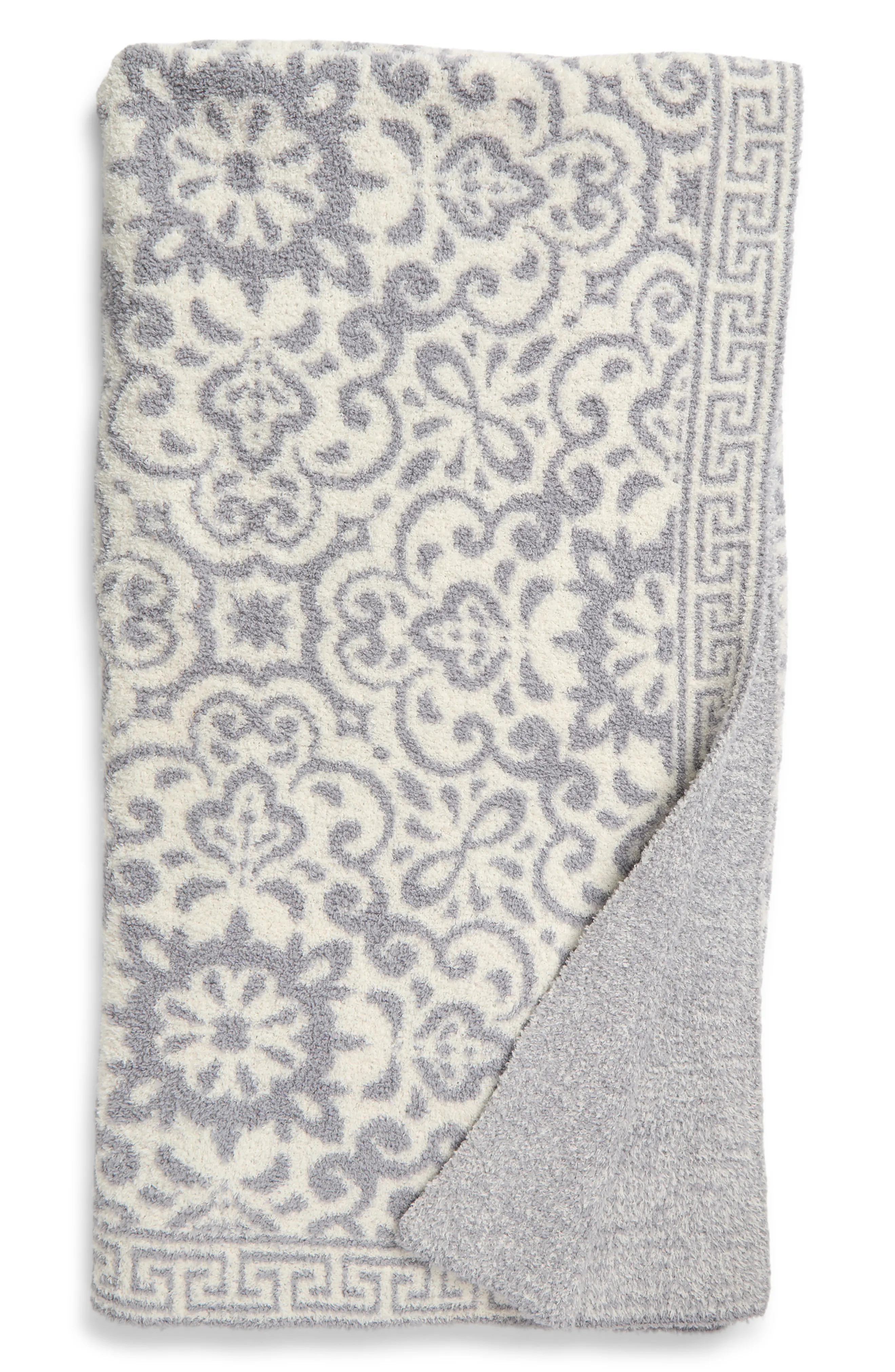 barefoot dreams CozyChic© Mosaic Tile Throw Blanket in Vapor/cream at Nordstrom | Nordstrom
