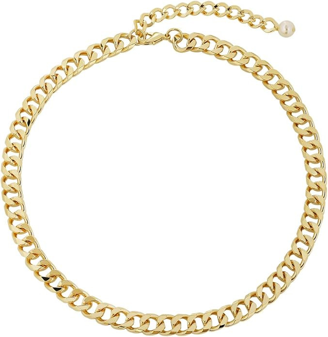 LILIE&WHITE Gold Chain Necklace For Women Snake Chain Herringbone Necklace Gold Choker Necklaces ... | Amazon (US)