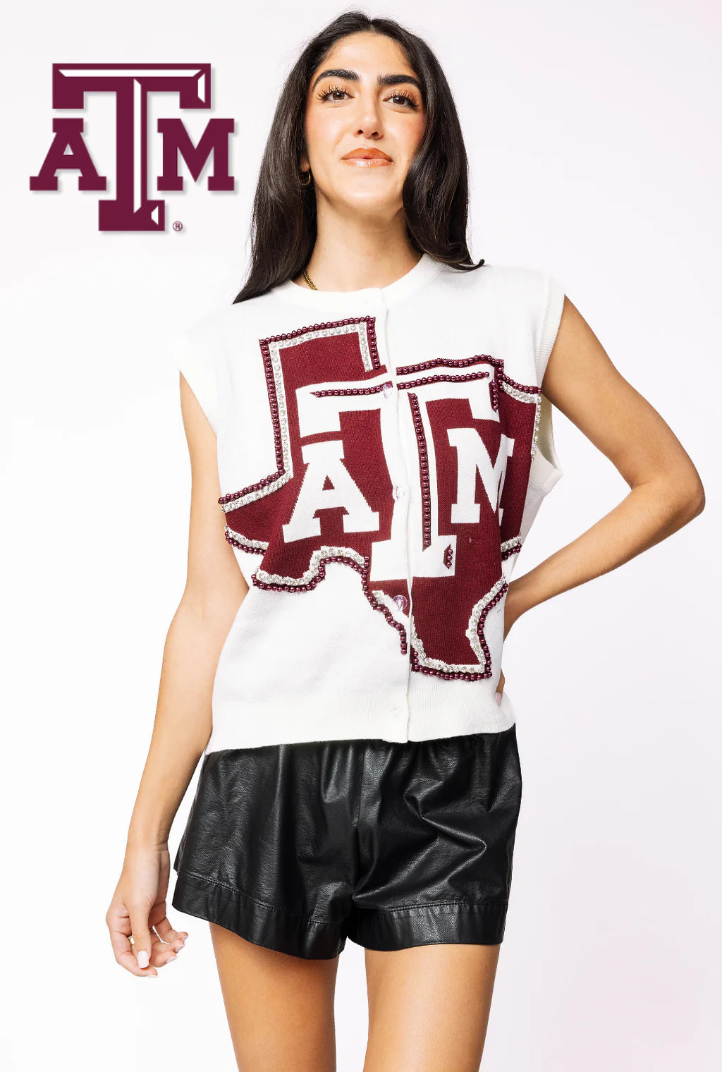 Licensed Texas A&M Oversized Mascot Vest | Queen of Sparkles